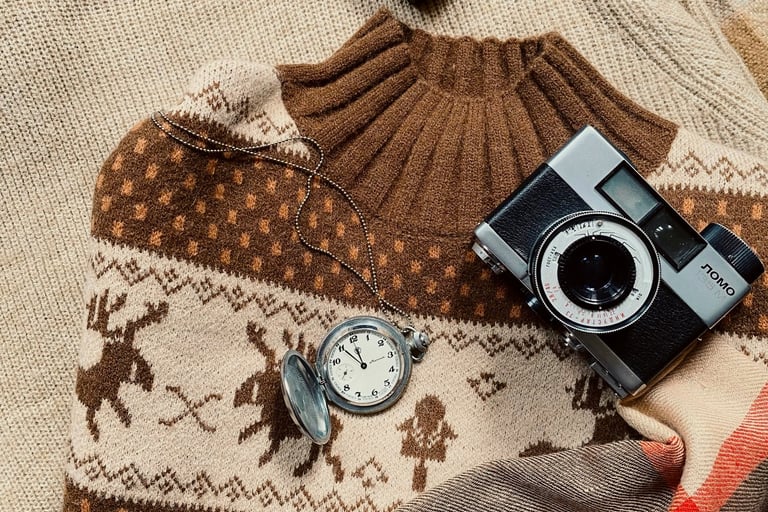a camera and a camera on a blanket