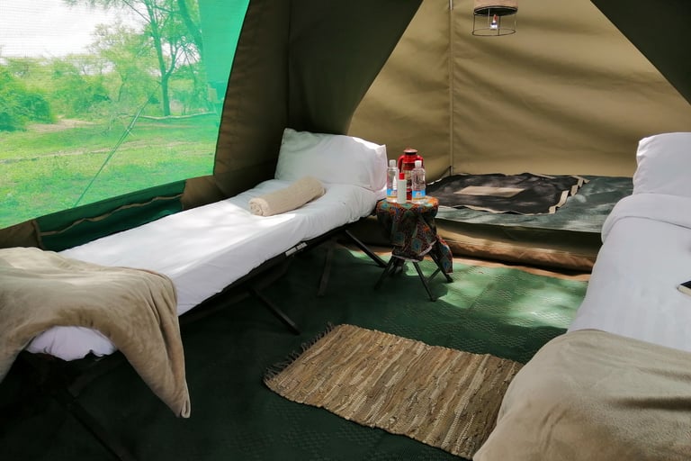Leon Safaris tent interior