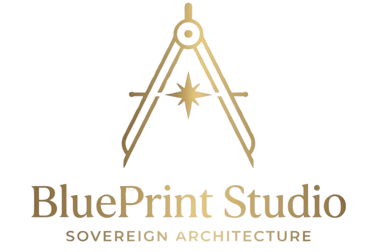 BluePrint Studio Sovereign Architecture logo featuring a gold compass and star design.