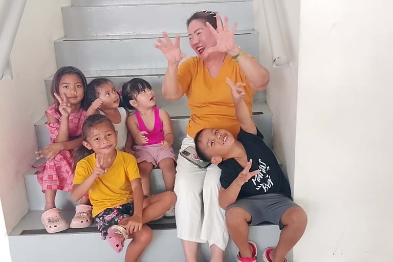 Captain Ronela-Domopoy Juaneza, helping children