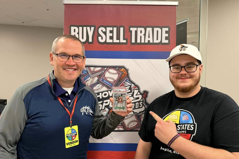 Parker Vanslyke and Raymond Dunaway at the Four States Card Show together