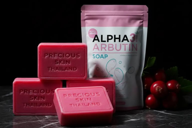 a group of soap bars with cherries and cherries