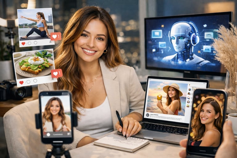 AI-powered social media content creation for influencers using smart tools and creative strategy