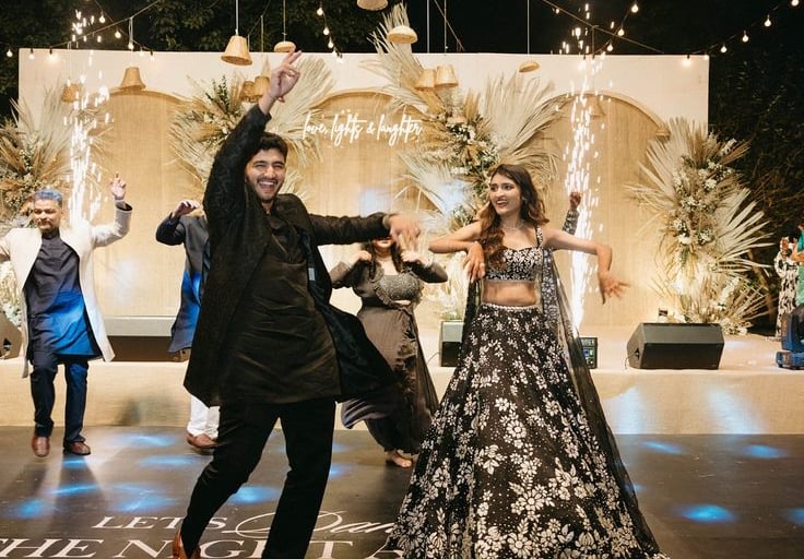 Happy wedding dance celebration at Omkar Garden Mangal Karyalaya, Kondhwa Pune