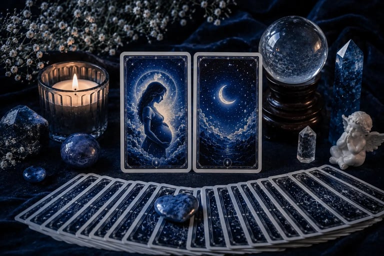 Leitura de Tarot Gravidez Sim ou Não Online Grátis para momento de reflexão e intuição