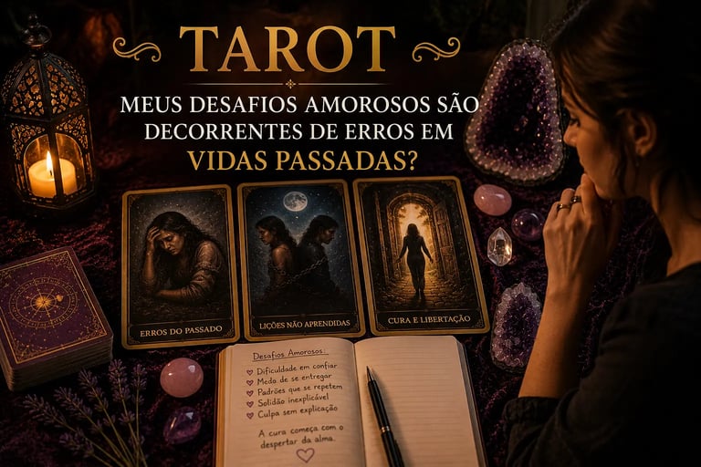 Tarot Meus desafios amorosos são decorrentes de erros em vidas passadas