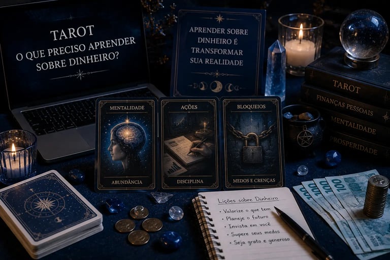 Tarot o que preciso aprender sobre dinheiro: lições de prosperidade e mentalidade financeira