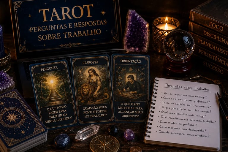 Tarot perguntas e respostas sobre trabalho, vida profissional e carreira
