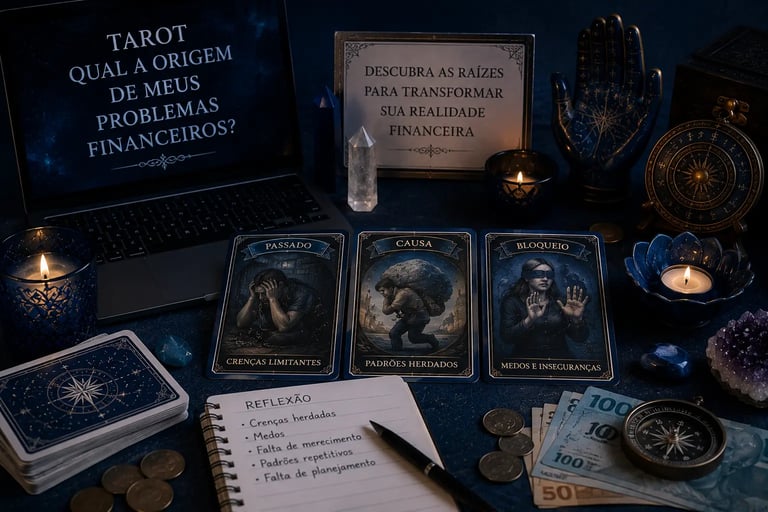 Tarot qual a origem de meus problemas financeiros: diagnóstico de bloqueios e prosperidade