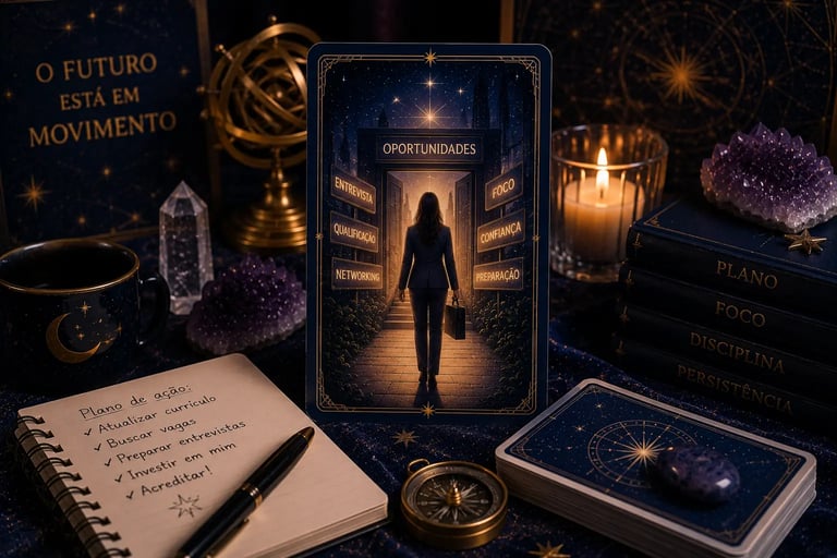 Tarot vou arrumar um emprego: orientação e estratégia para sua recolocação profissional