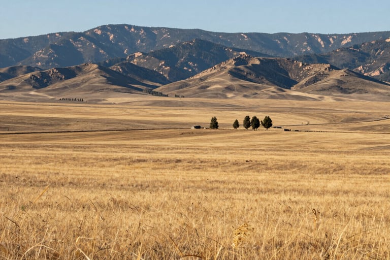 Wide-angle view of affordable vacant residential land for sale in Valencia & Luna Counties, NM