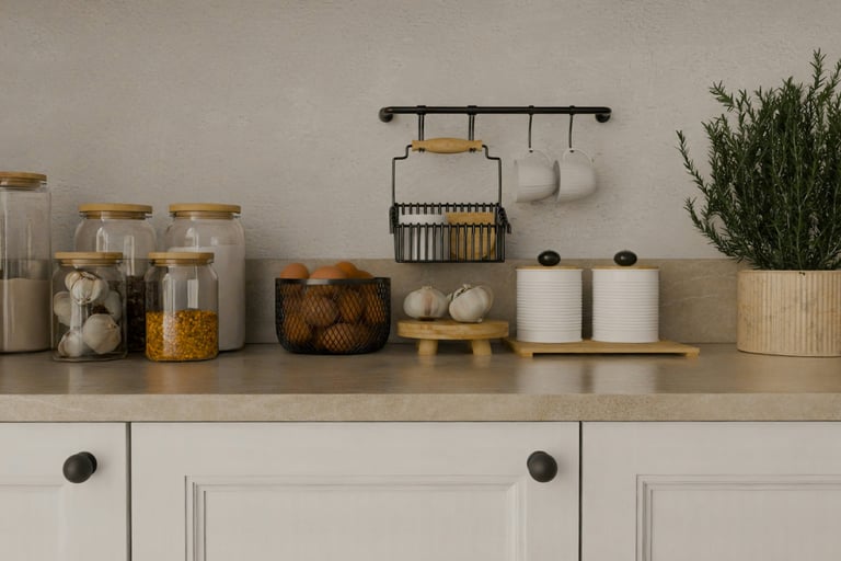Stone, wood and lime carrying color in a French Mediterranean kitchen.