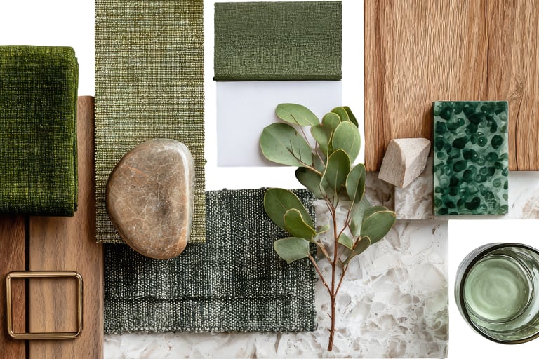 Linen, wood and stone meeting at a seat in a French Mediterranean living room.