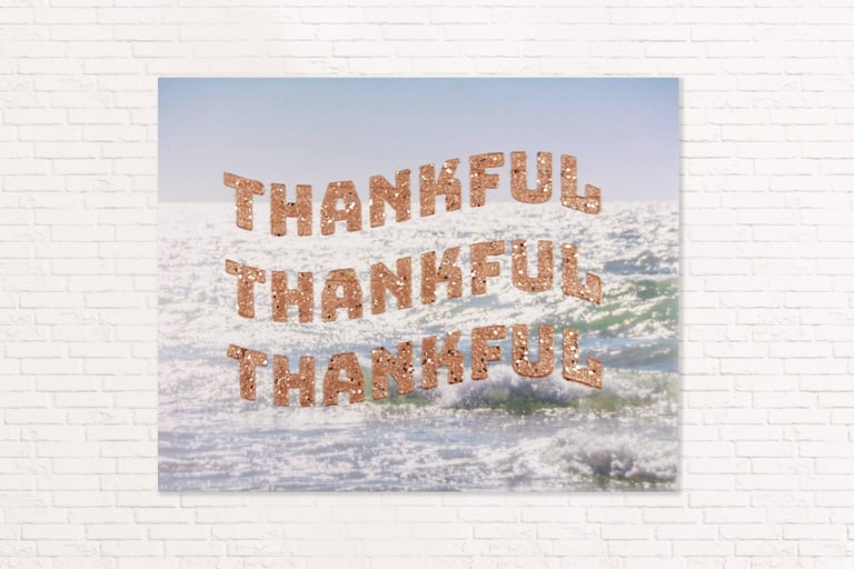 Christian mixed media 16x20 ocean canvas