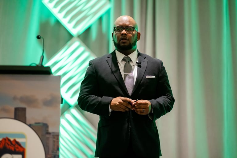 Image of Charles Brown presenting at a conference