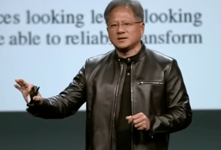 Jensen Huang at GTC2016 saying we decide to be all in on AI