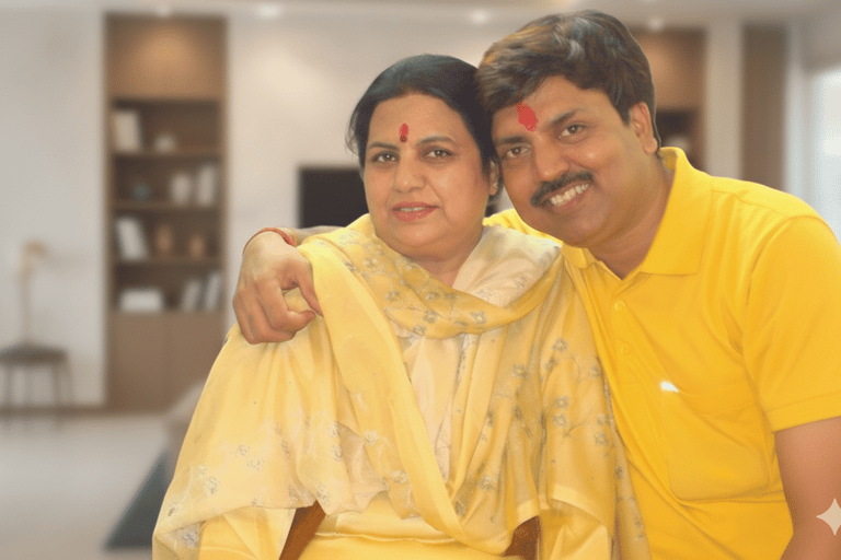 Dr. Akshay Bahadur with Maya Rani