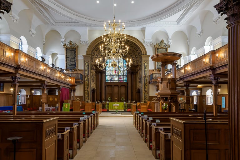 St Alfege, Greenwich, view of the nave