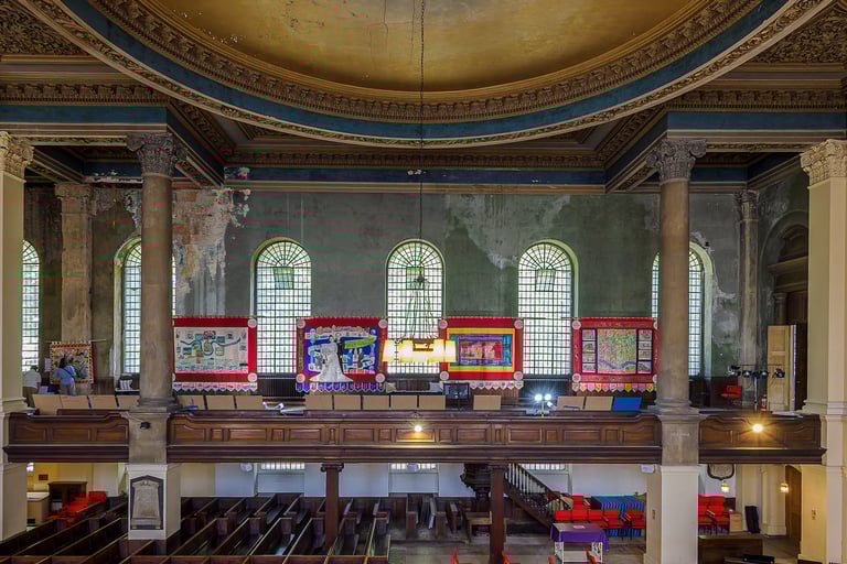 St Anne's Limehouse, view of the nave