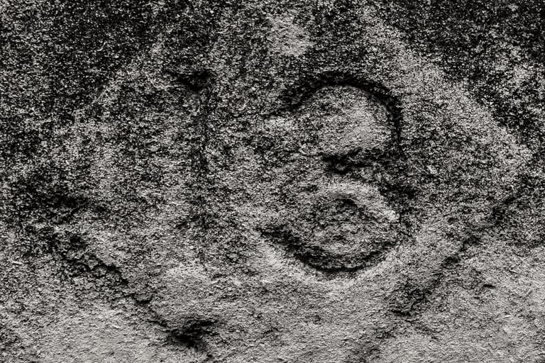 The number 13 carved into the wall of Christ Church Spitalfields