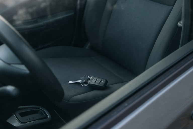 Key locked inside car