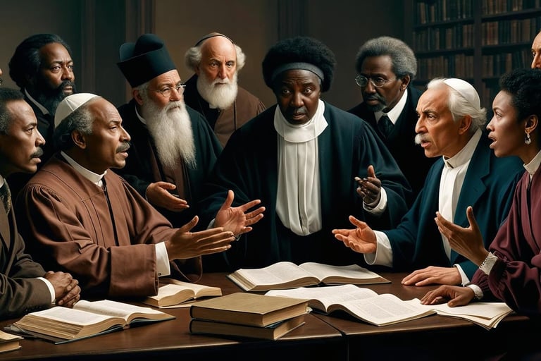 a group of men sitting around a table