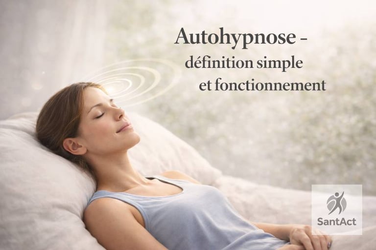 Femme allo,gée pratiquant l'autohypnose à l'aide de la formation "les bases de l'autohypnose"