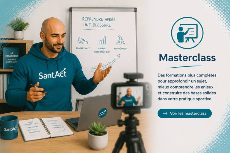 Julien Lachaume de SantAct créant une ressource - masterclass- pour son site internet
