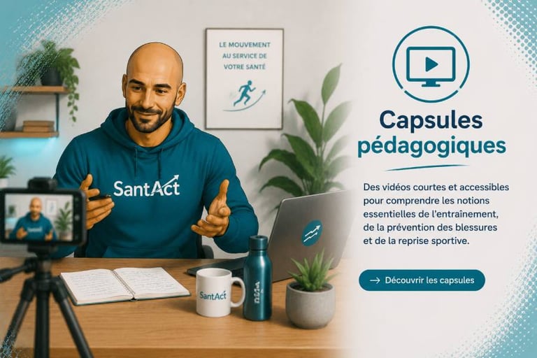 Julien LACHAUME de SantAct prépare des capsules pédagogiques pour son site