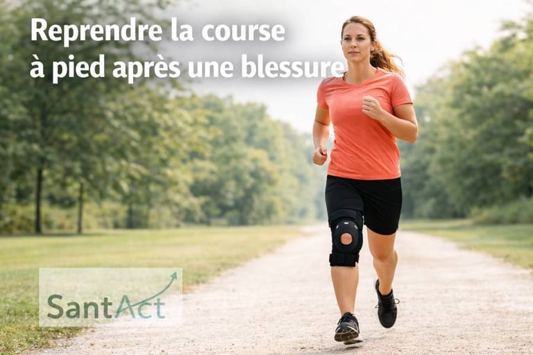 Une femme en reprise de la course à pied après une blessure