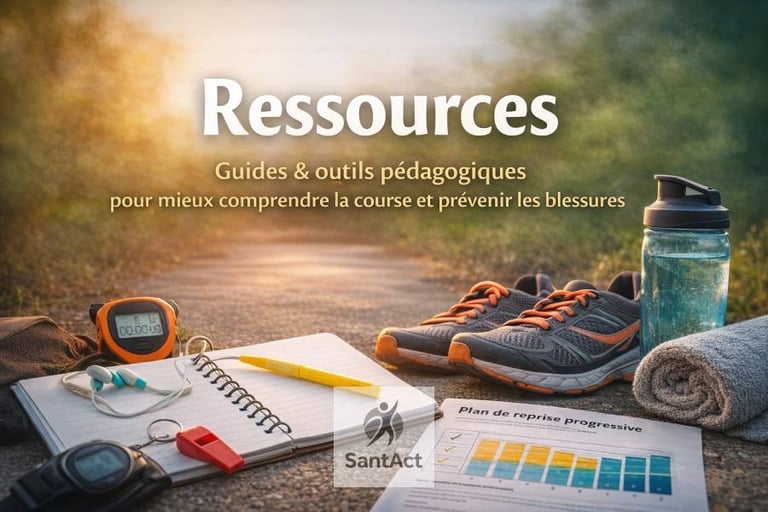 des plans, des vidéos et des chaussures de course à pied pour bien planifier sa reprise avec santact