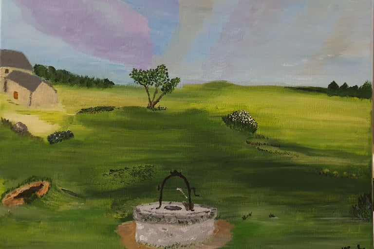 Réf : PAY250519. Réveil sur le Morvan. 44x33cm. 150€.