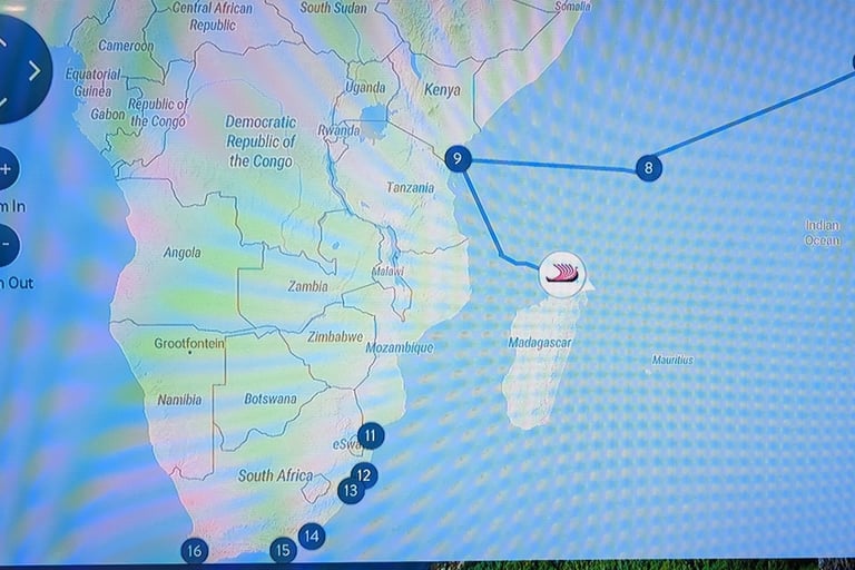 Map of current ship location