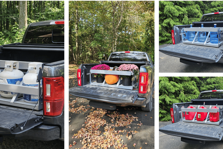 truck with propane and fuel and other items for transport