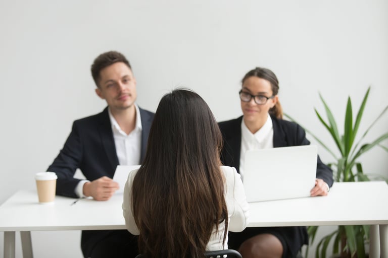 Job interview at Naukri Expert recruitment agency