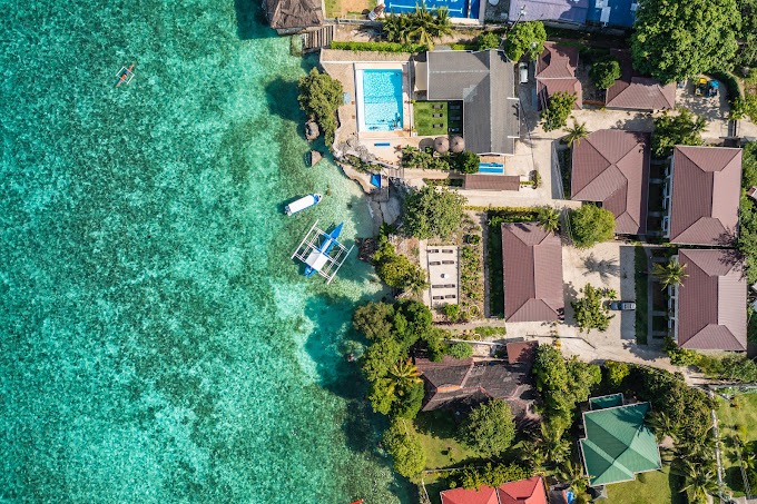 Cebu sea view overhead view