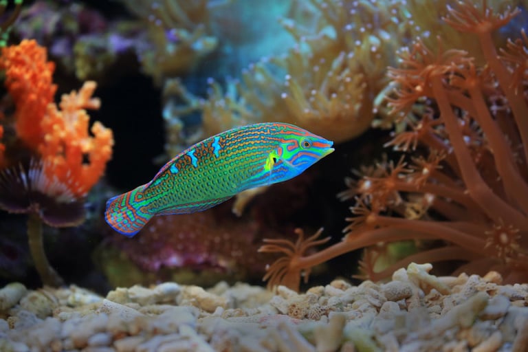 Observa Corales y Peces de Colores de Cerca
