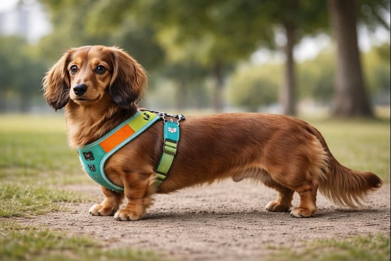 Cachorro Teckel Mini con pechera