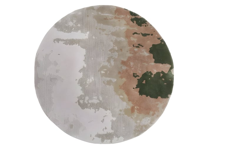 ATLAS Shreempex Rugs Modern round abstract map design hand-tufted rug