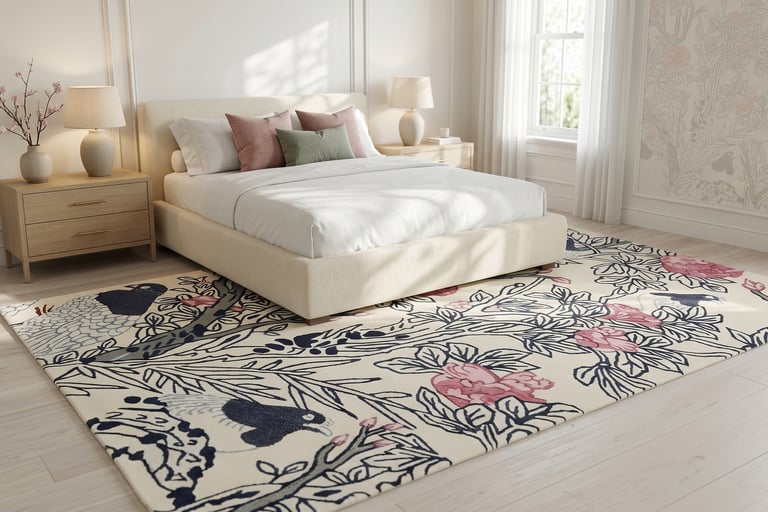 Chinoiserie Rug Mockup Indian Supplier