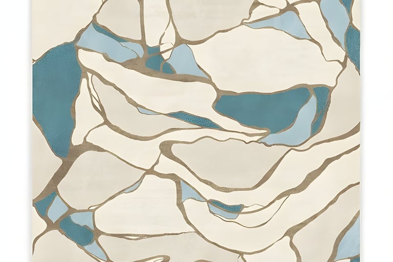 GLACIER FLOW Shreempex Rugs - abstract fluid marble design hand-tufted rug from Indian manufacturer