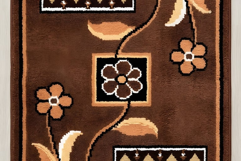 TRIBAL PETAL Shreempex Rugs.jpg - Southwestern tribal geometric and floral hand-tufted rug