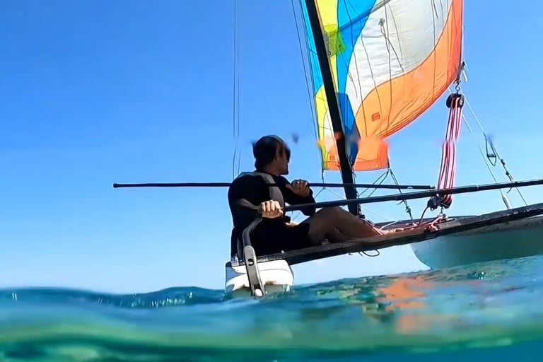 Catamaran hobie-cat à lozari en balagne, Corse