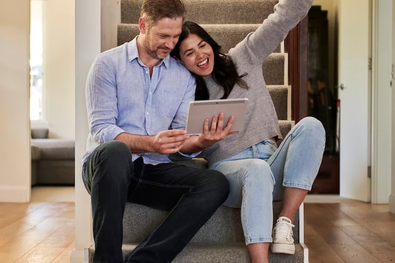 A couple happy with their property being sold