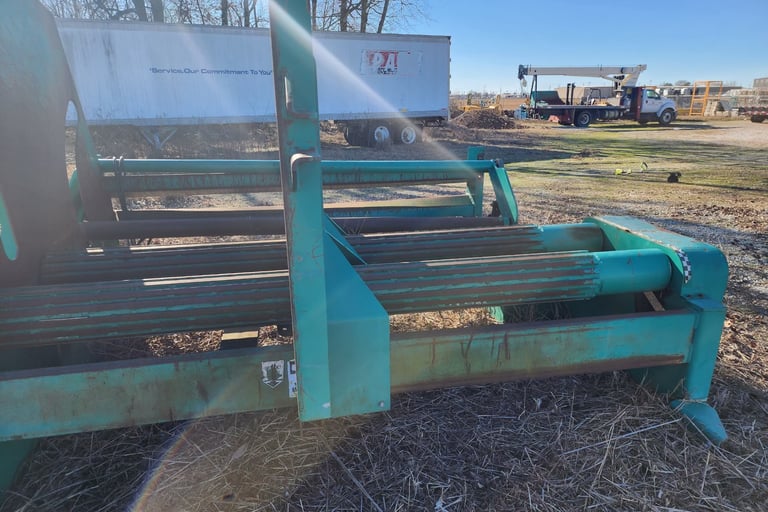 Old Used Wire Mash Cage Roller Payoff 