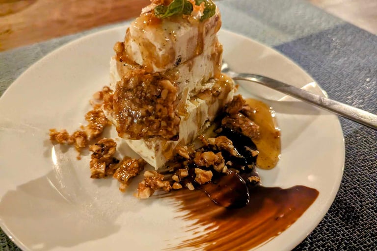 Dessert maison au restaurant d’Ocean Lodge, Sakalava