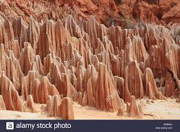 Red Tsingy rock formations near Diego Suarez, Madagascar excursion