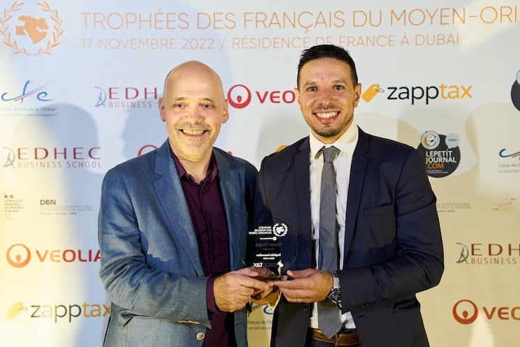 Awarding with the 2022 French Innovation trophy by Zapptax and Lepetitjournal