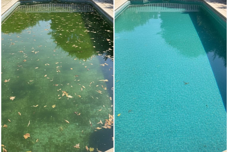 Piscine avant /après une remise en service