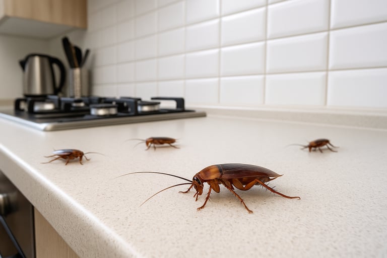 cucarachas activas en cocina durante temporada de calor